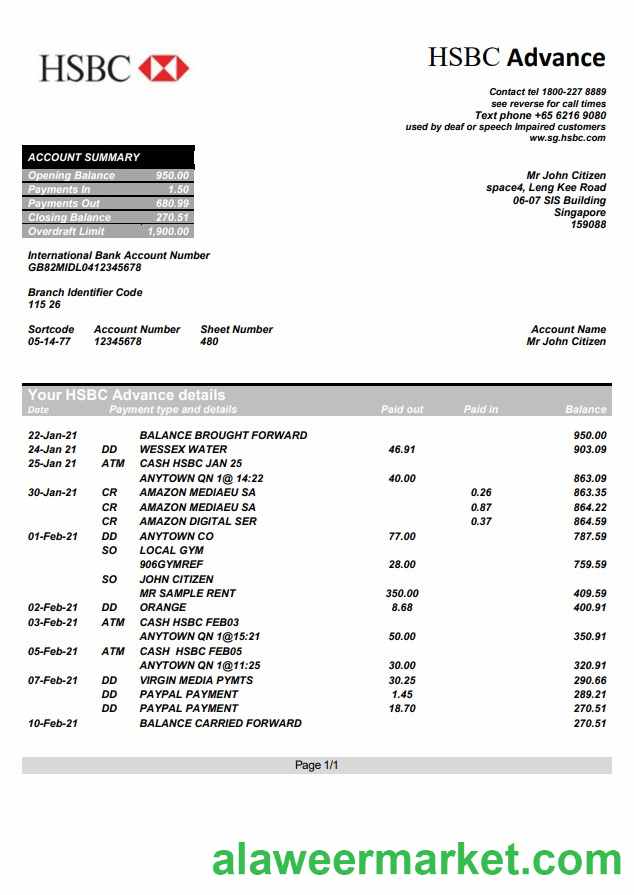 Singapore HSBC word pdf